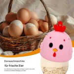 Sikat Pembersih Telur, Penggosok Silikon Ergonomis untuk Telur Ayam, Alat Dapur Food Grade, Warna Merah Muda